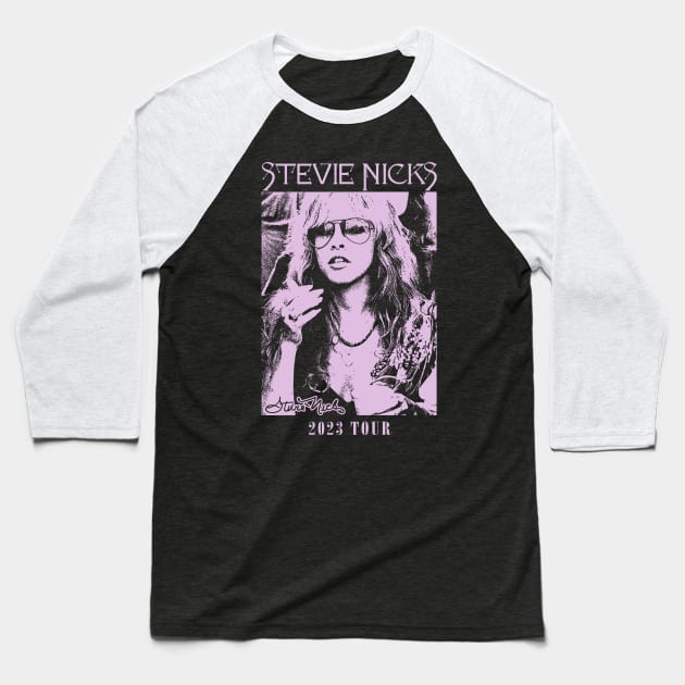 Stevie Nicks Vintage Rock Music 2023 Tour Live in Concert Baseball T-Shirt by Evergreen Daily